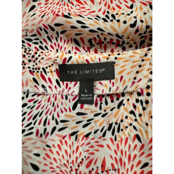 Women's The Limited Blouse, Size L, White pink orange yellow and‎ blue - Picture 5 of 6
